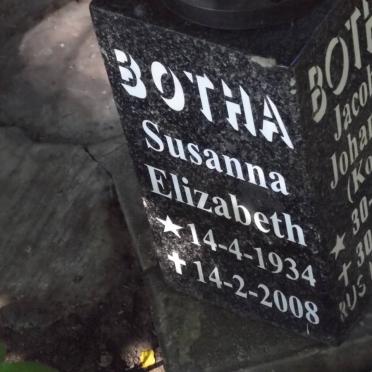 BOTHA Susanna Elizabeth 1934-2008