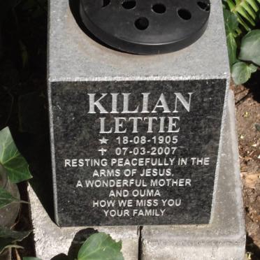 KILLIAN Lettie 1905-2007
