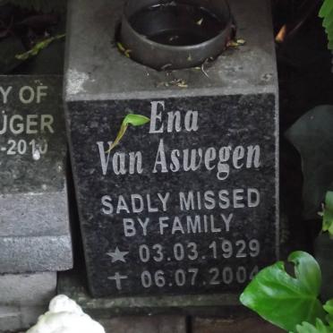 ASWEGEN Ena, van 1929-2004