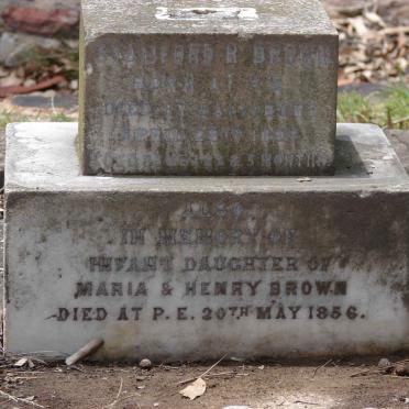 BROWN Stamford -1897 :: BROWN Infant daughter -1856