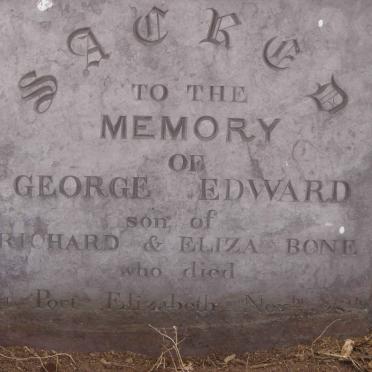 BONE George Edward -1855