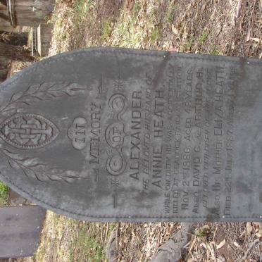 HEATH Alexander -1886 :: HEATH Elizabeth -1887
