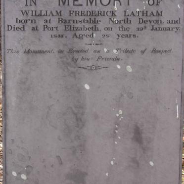 LATHAM William Frederick -1855
