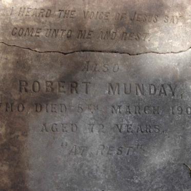 MUNDAY Robert -1905