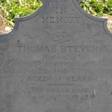 STEVENS Thomas -1878 