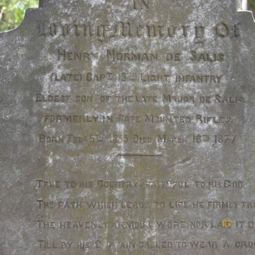 SALIS Henry Norman, de 1835-1877