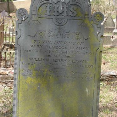 SEAMAN Mary Rebecca 1862-1863 :: SEAMAN William Henry 1865-1874