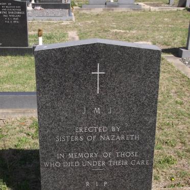 3. Memorial to those that died in the care of the Sisters of Nazareth