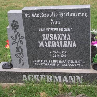 ACKERMANN Susanna Magdalena 1936-1996
