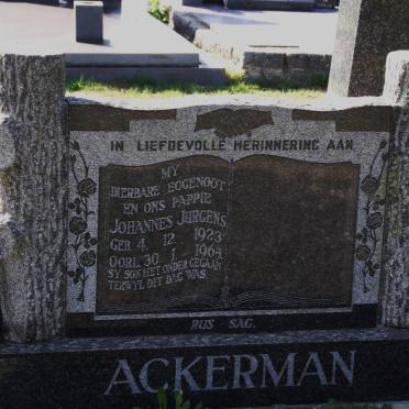 ACKERMAN Johannes Jurgens 1923-1965