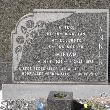 ANKER Miriam 1923-1975