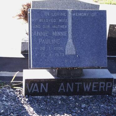 ANTWERP Annie Minnie Pauline, van 1906-1973