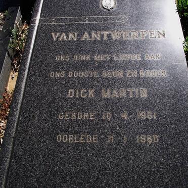 ANTWERPEN Dick Martin, van 1961-1980