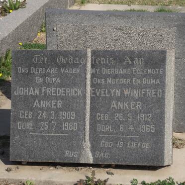 ANKER Johan Frederick 1909-1980 &amp; Evelyn Winifred 1912-1965