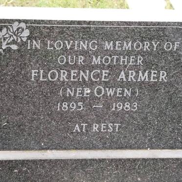ARMER Florence nee OWEN 1895-1983