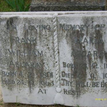 ASCARAY Frank William 1891-1965 &amp; Maria 1891-1973