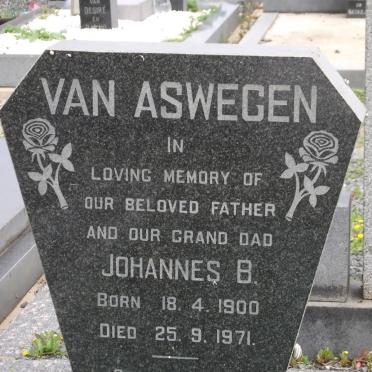 ASWEGEN Johannes B., van 1900-1971