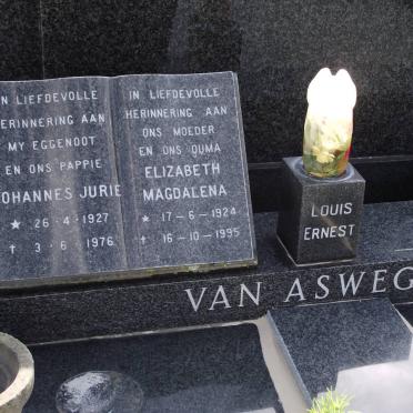 ASWEGEN Johannes Jurie, van 1927-1976 &amp; Elizabeth Magdalena 1924-1995