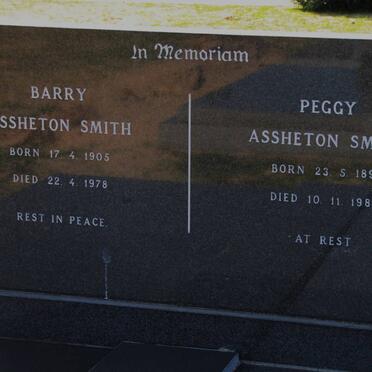 ASSHETON SMITH Barry 1905-1978 &amp; Peggy 1897-1980