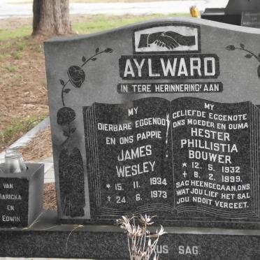 AYLWARD James Wesley 1934-1973 &amp; Hester Phillistia BOUWER 1932-1999
