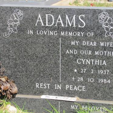 ADAMS Cynthia 1937-1984