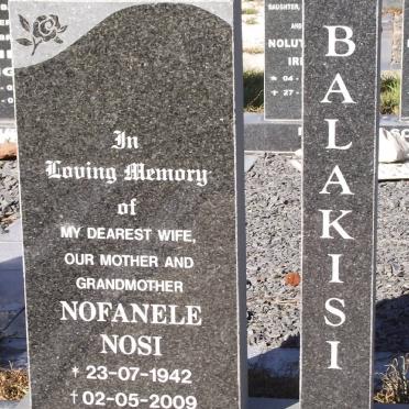 BALAKISI Nofanele Nosi 1942-2009
