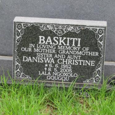 BASKITI Daniswa Christine 1952-2005