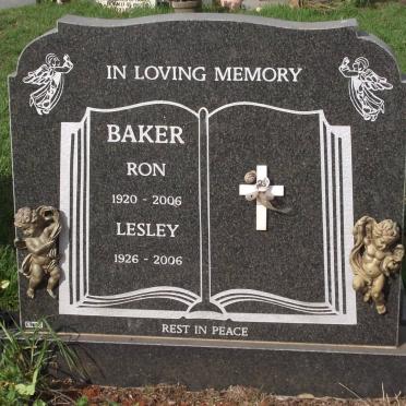 BAKER Ron 1920-2006 &amp; Lesley 1926-2006