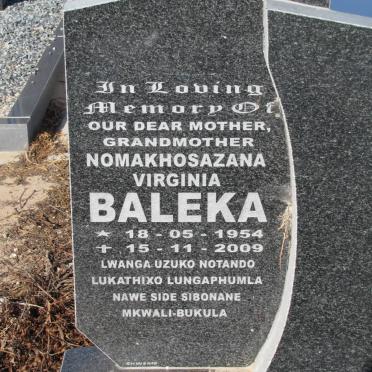 BALEKA Nomakhosazana Virginia 1954-2009