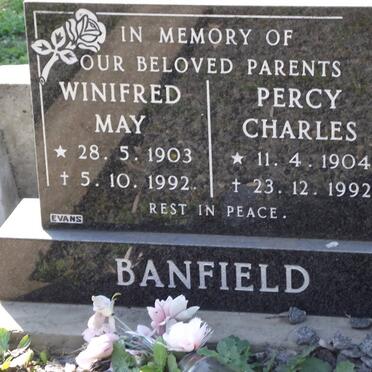 BANFIELD Percy Charles 1904-1992 &amp; Winifred May 1903-1992