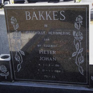BAKKES Pieter Johan 1911-1984