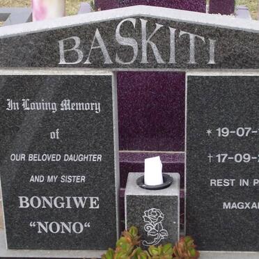 BASKITI Bongiwe 1984-2001