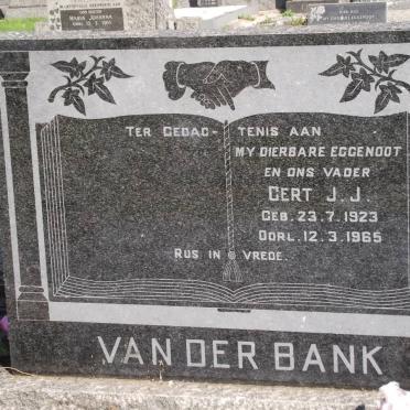 BANK Gert J.J., van der 1923-1965
