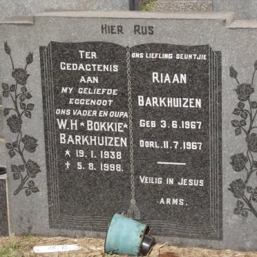 BARKHUIZEN W.H. 1938-1998 :: BARKHUIZEN  Riaan 1967-1967