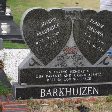 BARKHUIZEN Joseph Frederick 1928-1993 &amp; Elaine Virginia 1930-1994