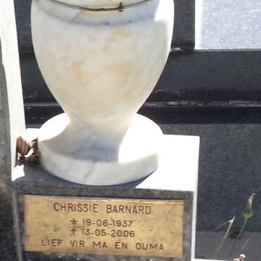 BARNARD Adam Johannes 1962-1979 :: BARNARD Chrissie 1937-2006 