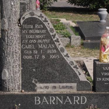 BARNARD Carel Malan 1938-1965