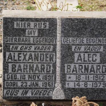 BARNARD Alexander 1891-1961 :: BARNARD Alec 1912-1979