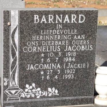 BARNARD Cornelius Jacobus 1918-1984 &amp; Jacomina 1922-1993