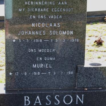 BASSON Nicolaas Johannes Solomon 1918-1976 &amp; Muriel 1918-1981