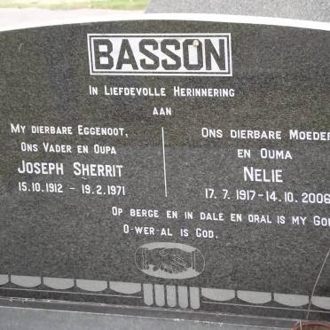 BASSON Joseph Sherrit 1912-1971 &amp; Cornelia 1917-2006