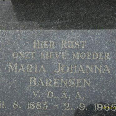 BARENSEN Maria Johanna 1883-1965