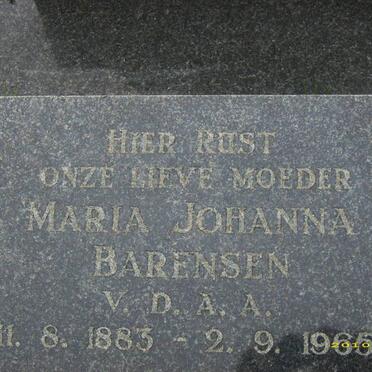 BARENSEN Maria Johanna 1883-1965