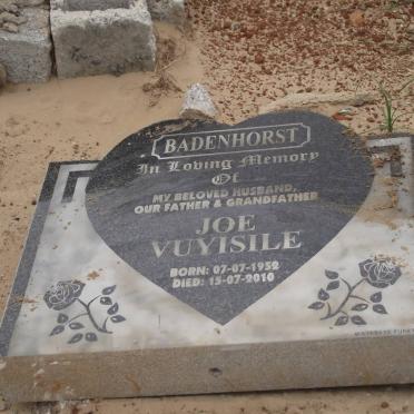 BADENHORST Joe Vuyisile 1952-2010