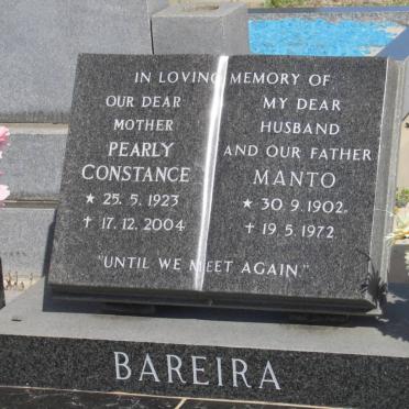 BAREIRA Manto 1902-1972 &amp; Pearly Constance 1923-2004