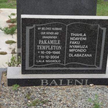 BALENI Pakamile Templeton 1946-2004