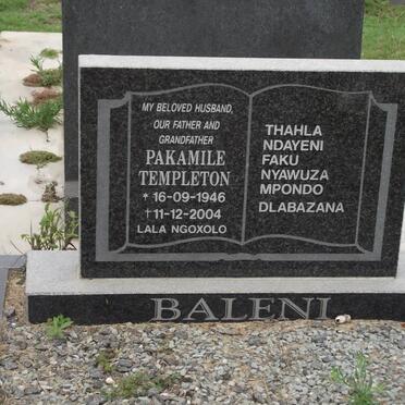 BALENI Pakamile Templeton 1946-2004