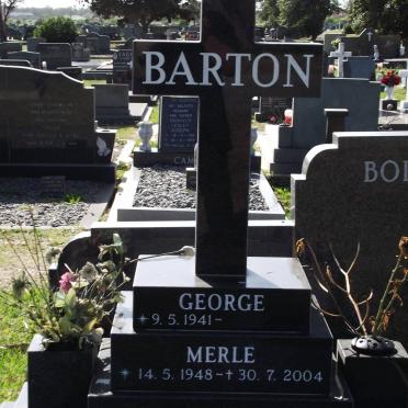 BARTON George 1941- &amp; Merle 1948-2004