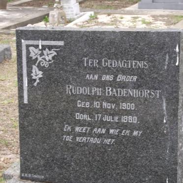 BADENHORST Rudolph 1900-1960