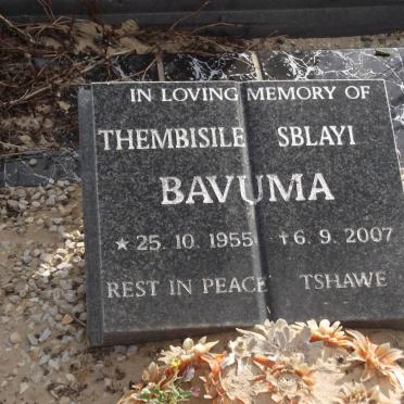 BAVUMA Thembisile Sblayi 1955-2007